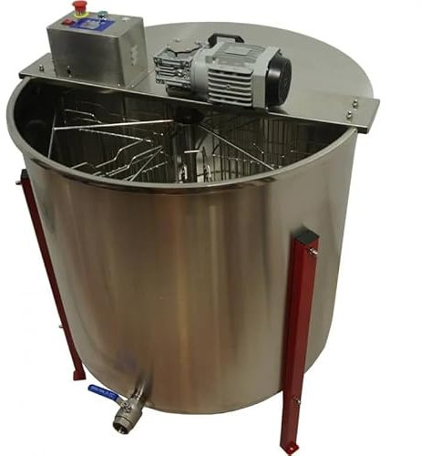 Extractor de miel eléctrico Avalon 6 cuadros reversible con programador de tiempo. Capacidad para 6 alzas o 12 medias de tipo langstroth y 6 cuadros Dadant