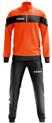 ZEUS TUTA MARTE NERO - ARANCIO FLUO L