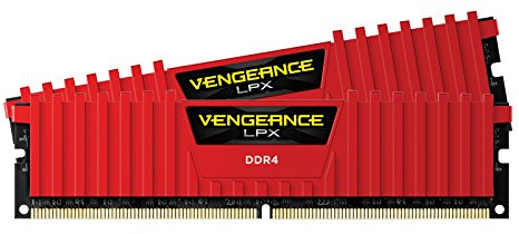 Corsair CMK16GX4M2B3466C16R Vengeance LPX 16 GB (2 x 8 GB) DDR4 3466 MHz C16 XMP 2.0 High Performance Desktop Memory Kit with Airflow Fan, Red