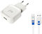 Oli Chargeur 2100 mAh + câble micro USB pour Samsung Galaxy S7 S7 Edge S6 S6 Edge Plus S5 S4 S3 A7 A5 A3 J7 J5 J3 J1 / Grand Prime/Galaxy Note 5 4 3 2 1