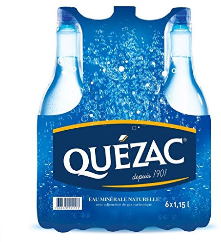 Quézac Eau Gazeuse Minérale Naturelle les 6 Bouteilles de 1,15 L