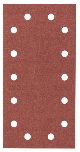 Bosch Accessories Feuille Abrasif pour Ponceuses Vibrantes, 14 Trous, 180 Grain, 115mm x 230mm, Lot de 10