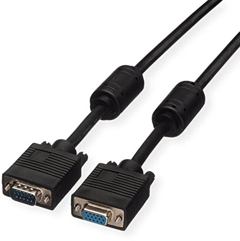 Roline Cable VGA HD15 macho - hembra con núcleo de ferrita 2m