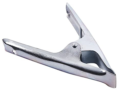 Amtech – Stall Clip, Heavy-Gauge Spring Steel with High-Tension Grip, Fast Tarpaulin & Sheeting Hold-Down, Reusable Site Fixing, 6 (150mm)