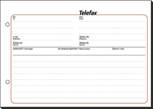 Sigel Formularbuch Telefax-Nachricht A5 quer VE=50 Blatt