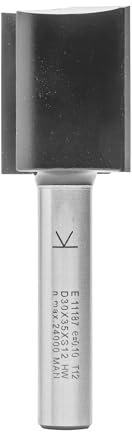 ENT 11187 Nutfräser HW, Schaft (S) 12 mm, Durchmesser (D) 30 mm, NL 35 mm, SL 55 mm, GL 90 mm, mit HW Grundschneide
