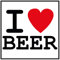 Aufkleber I Love Beer Sticker Bier Männer Kaltgetränk Brauerei Hopfen Malz ca. 10x10 cm