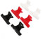 Magideal Lot de 6 Papillon De Coiffure Salon de coiffeur Pince Couleur de cheveux Perm Section Clips Grips Noir Rouge Blanc