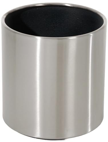 VIVANNO Pflanzkübel Edelstahl New Rondo mit Rollen - Wetterfest, rostfrei, Ø40 x H40 cm