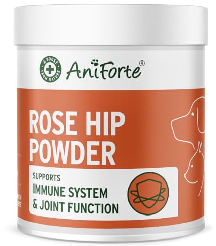 AniForte Nypon pulver för hundar och katter 250 g – 100 % nypon, rik på C-vitamin, för att stödja immunsystemet