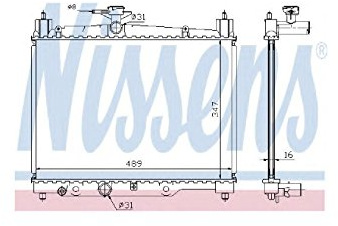NISSENS Kühler, Motorkühlung 64789A | Kompatibel mit: TOYOTA YARIS
