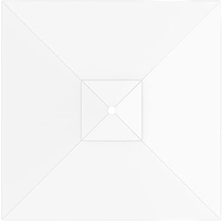 paramondo Tela de Recambio para Sombrilla Parasol Interpara Cuadrada 3x3m, incl. Air Vent, Lavable, Blanco