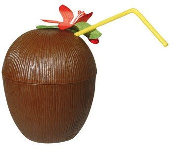 Folat Hawai Kokosnuss Becher Blume Hawaii Tasse Strand Cup