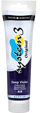 Daler-Rowney SYS3 129150408 System 3 Acrylfarbe, 150 ml, Deep Violet