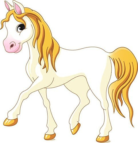 U24 Aufkleber Weißes Pferd Pony Autoaufkleber Sticker