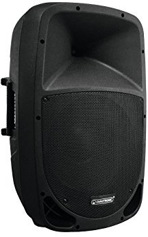 Omnitronic VFM-215AP 2-Wege Lautsprecher, aktiv | Aktive 2-Wege-Box (15) mit 150 Watt für PA- und DJ-Anwendungen mit Audioplayer und Bluetooth | Kunststoffgehäuse mit Schutzgitter und Tragegriffen