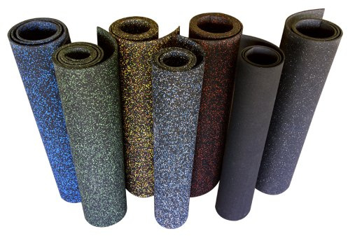 Rubber-Cal Elephant Bark Rubber Flooring - 3/16 x 4 ft x 2 ft, Black