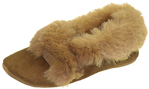 Harrys-Collection Extra Dicke Lammfell Hausschuhe in Ballerina Form, Farben:beige, Schuhgröße:37