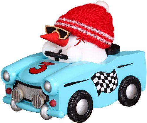 Rudolphs Schatzkiste Kugelräuchermann Cool-Man im Trabi HxBxT = 10x9x14cm NEU Räuchermann Schnee Rauchmann Räucherfigur Räucherkerze Figur Holz Seiffen Erzgebirge Holz Rauchfigur Dekoration