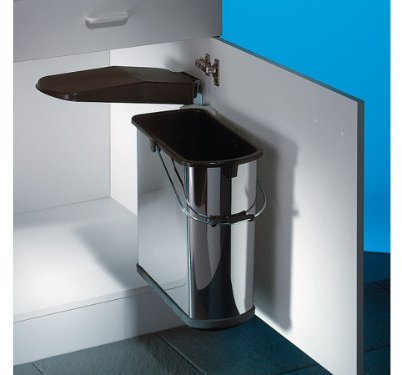 Naber Vario 4. Abfallsammler, Edelstahl.