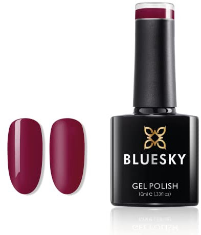 Bluesky Gel Nail Polish, Dark Red A013, Dark, Lipstick, Red, Long Lasting, Chip Resistant, 10 ml (Requires Drying Under UV LED Lamp)