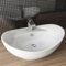 Waschbecken24 | Aufsatzwaschbecken | Premium-Qualität | Einfache Installation | Modernes Design (59x39x21cm, Weiß / A82)