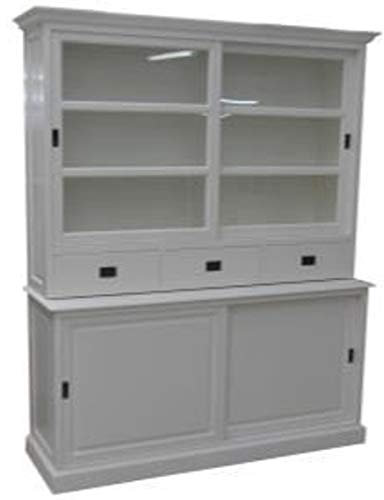 Casa Padrino Shabby Chic Landhaus Stil Schrank Buffetschrank 160cm Weiß - Schrank Esszimmer