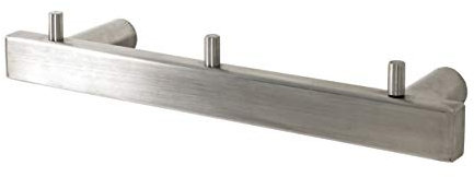 HAKU Möbel Garderobenleiste Edelstahl, Edelstahl - Maße: B 26 cm x H 4 cm x T 6 cm, Style: Modern