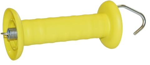 Kerbl Hobbyfarming (gelb, 5 Stück, UV-stabilisiert, verzinkter Haken und Öse, Federzugbegrenzung, Tierzaun, Zubehör Weidetiere, Tierzubehör 44953