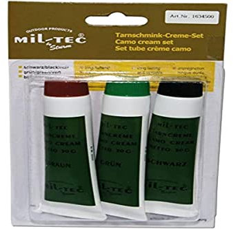 Miltec Crème Camouflage Tube 30g (x3) Adulte Unisexe, Marron/Vert/Noir, Taille unique