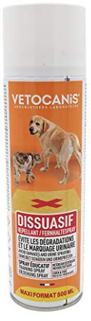Vetocanis | Spray Répulsif Chat et Chien | Protection de l'Habitation | Répulsif Intérieur et Extérieur | Action Immédiate | 500 ml | Fabrication Française | Formulé sous contrôle Vétérinaire