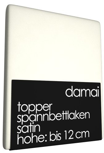 Topper Spannbettlaken Damai Ivory 12 cm (Satin)-80 x 220 cm