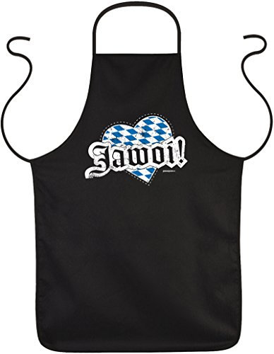 Goodman Design Bayrischer Dialekt - Mundart - Grillschürze : Jawoi bayrische Kochschürze schwarz