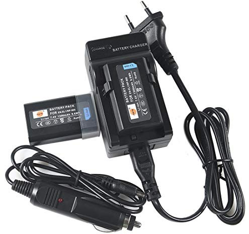 DSTE 2-Pieza Repuesto Batería y DC09E Viaje Cargador kit para Nikon EN-EL1 Cooipix 4300 4500 4800 5400 5700 775 8700 880 885 995 E880 como Konica Minolta NP-800