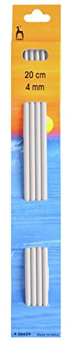 Pony P36609 Double Ended Knitting Pins, Aluminium, Multi-Colour, 4mm