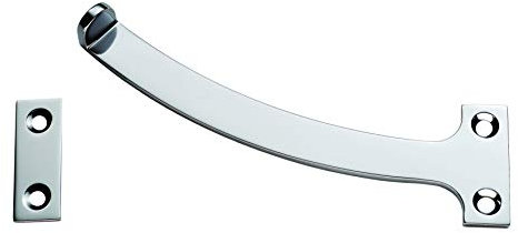 Carlisle Brass Window Stay - Classic, Silver, 150mm - Bathroom