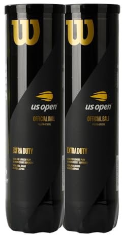 Wilson Tennisbälle US Open für harte Beläge, gelb, 2 Dosen mit je 4 Bällen, WRT11752P