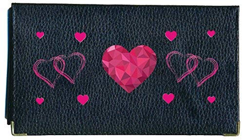 Syl'la Amour Rose Porte Chequier en Cuir pour Femme Noir