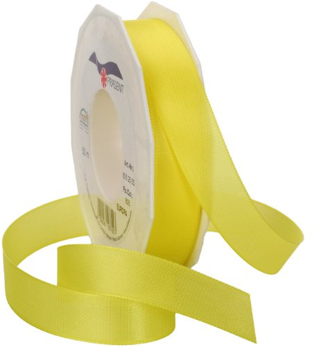 Präsent - EUROPA Geschenkband - gelb - 50-m-Rolle 25 mm