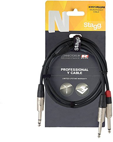 Stagg 19337 3 m 2 x Jack Mono/1 x Stereo Y Splitter Cable
