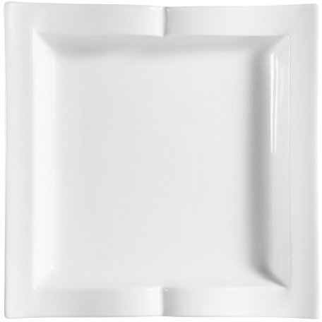 CAC China Goldbook - Piatto quadrato in porcellana, colore: Bianco Scatola da 36 6-1/2-Inch Super bianco; bianco brillante.