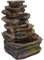Agora-Tec® Wasserspiel & Zimmerbrunnen Slate sehr angenehmer leiser Wasserlauf 37 cm hoch