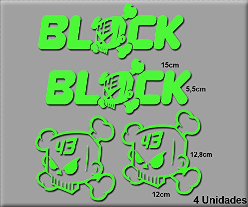 IDIQIB Ecoshirt Aufkleber Ken Block R77 Vinyl Adesivi Decal Aufkleber Stickers Car Voiture Sport Racing, Grün