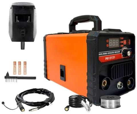 Saldatrice INVERTER IGBT Doppia funzione Saldatura a Filo Continuo NO GAS MIG + Saldatura ad elettrodo MMA 350 Amp Leggera Mini Portatile Professionale Accessoriata (Cod. 5844)