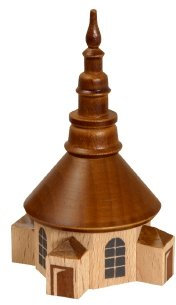 Rudolphs Schatzkiste Miniaturhaus Kirche Seiffen Natur Höhe 7 cm NEU Holz Spielzeug Dekoration Holz Weihnachten Seiffen Holzspielzeug Erzgebirge Tischdekoration
