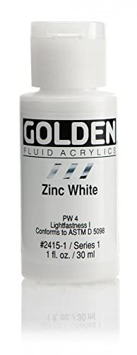 Pro-Art Zinc White-Golden Fluid Acrylic, Multicolour, 2.84x2.84x7.62 cm