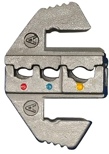 SW-Stahl 42585L-A Pressbacken für isolierte Kabelschuhe 0,5-6 mm² | Ersatzteil Mundstück A für Crimpzange 42585L - Wechselbacken für Kabelschuhklemmzange - Rot, Blau & Gelb