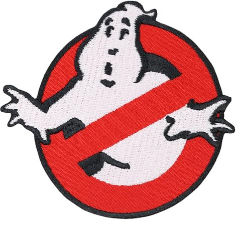 Aufnäher Ghostbusters Patch Applikation zum aufbügeln Geisterjäger Uniform Fasching Kostüm Abzeichen Iron on Patch Ø 75mm