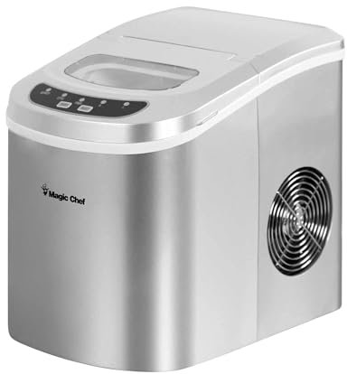 Magic Chef 27-Lb. Portable Ice Maker, Tabletop, Silver