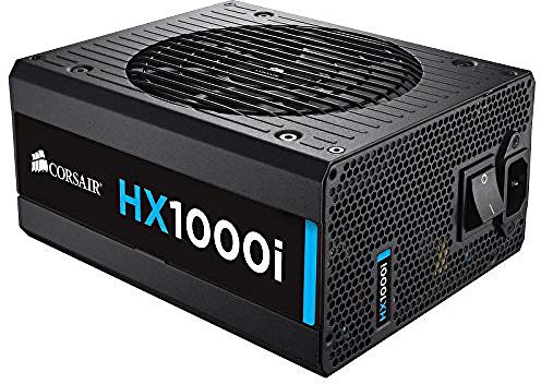 Corsair HX1000i unité d'alimentation d'énergie 1000 W ATX Noir - Unités d'alimentation d'énergie (1000 W, 100 - 240 V, 47 - 63 Hz, 6.5 - 13 A, +12V,+3.3V,+5V,+5Vsb,12V, 150 W)
